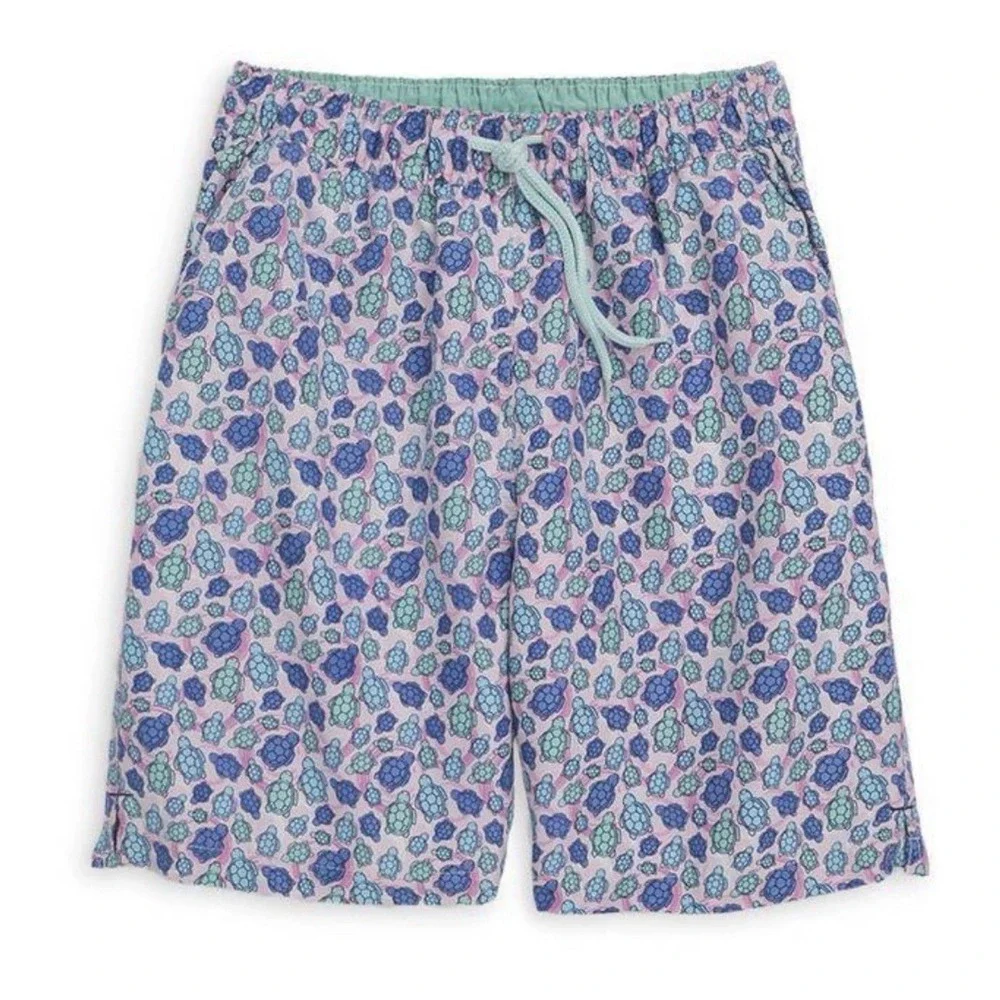 Peter Millar Seaside Collection Shelly Turtle Swim Trunks Men's L 7